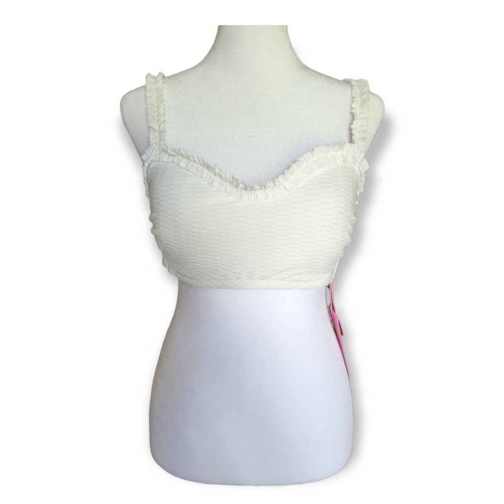 STONEY‎ Clover Ln Bikini Top White Size Medium